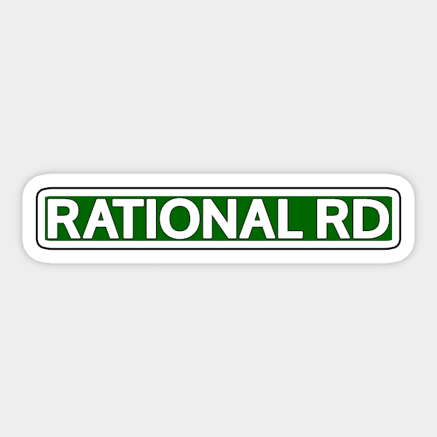 Rational Rd Street Sign Sticker by Mookle